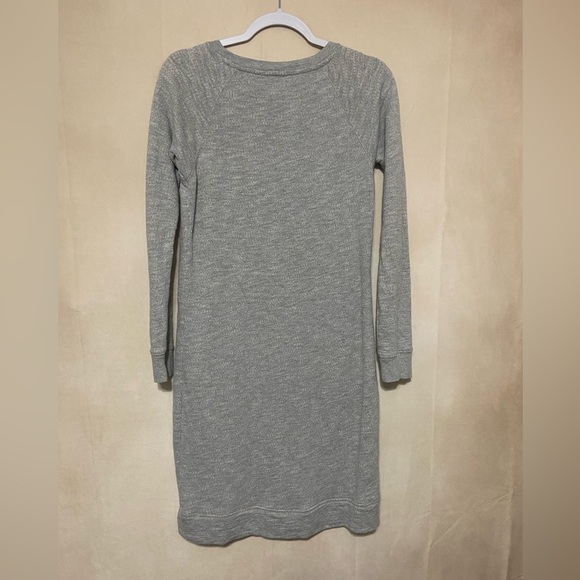 Kenar women's S long sleeve knee length sweatshirt dress w/ rhinestone details - Picture 6 of 8